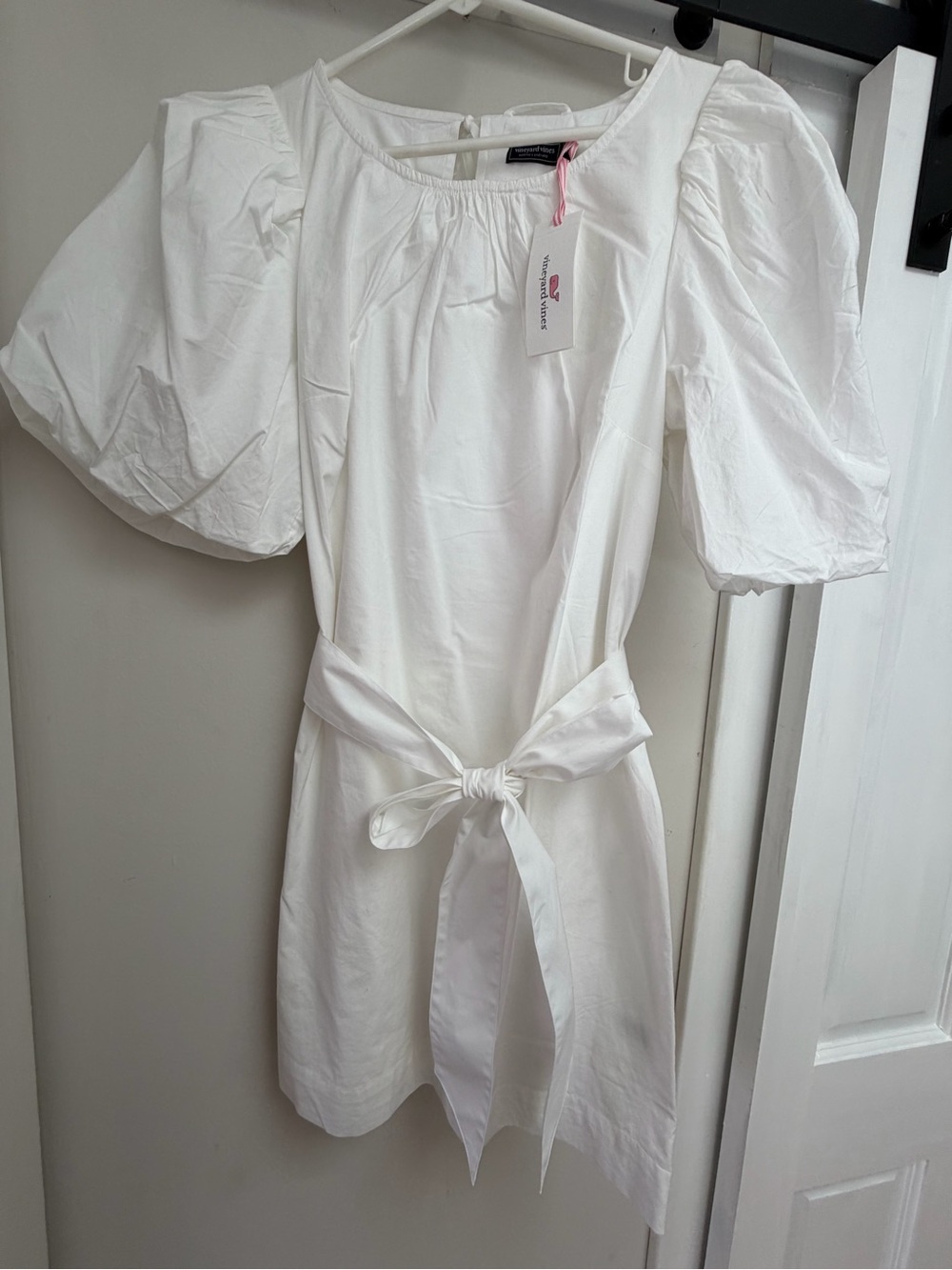 Vineyard Vines Poplin Puff Shift Dress with Tie - NWT